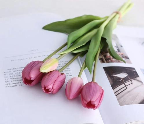 Actie tulp tulpen bundel, luxe siliconen real touch kleur, Maison & Meubles, Accessoires pour la Maison | Plantes & Fleurs artificielles