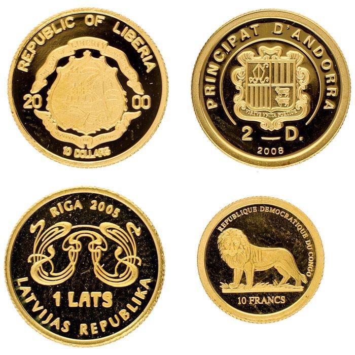 World. Various Denominations 2000/2008 - Gouden Munten (4, Postzegels en Munten, Munten | Europa | Niet-Euromunten