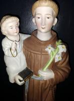 Beeldje - Hl Antonius van Padua met Kind - 37,9 cm -, Antiek en Kunst