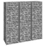 vidaXL Schanskorf plantenbakken 3 st verhoogd 30x30x100 cm, Tuin en Terras, Verzenden, Nieuw