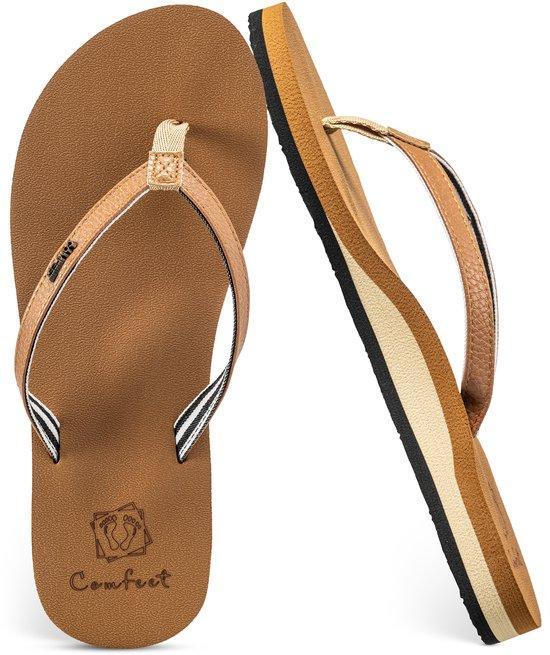 2dekans | Slippers Dames - Sandalen - Bruin - Maat 40 -, Kleding | Dames, Schoenen, Ophalen of Verzenden