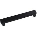 Greep Bench Recht Essen gelakt mat zwart 160 mm, Nieuw, Overige materialen, Klink of Kruk