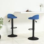 vidaXL Tabourets de bar lot de 2 bleu velours, Verzenden