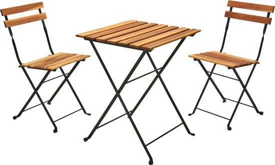 2dekans | Ambiance Bistroset -2 stoelen 39x44xH79 cm1 tafel, Tuin en Terras, Tuinsets en Loungesets, Ophalen of Verzenden