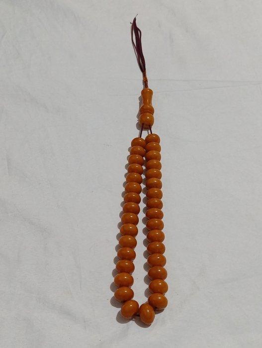 Rozenkrans - Amber - 1970-1980 - Zeldzame gebedskralen, Antiek en Kunst, Curiosa en Brocante