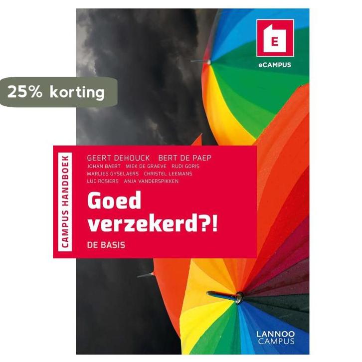 Goed verzekerd?! / Campus handboek 9789401436175, Boeken, Economie, Management en Marketing, Gelezen, Verzenden