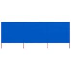 vidaXL Paravent 3 panneaux Tissu 400 x 80 cm Bleu azuré, Verzenden