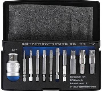 Bgs Technic 11-delige Screw Extractor Set voor beschadigde T, Verzenden
