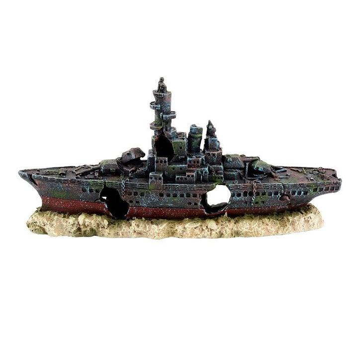 Gezonken marine boot / Aquarium decoratie As-903, Dieren en Toebehoren, Vissen | Aquaria en Toebehoren, Nieuw, Verzenden
