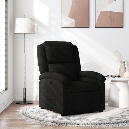 vidaXL Fauteuil inclinable Noir Tissu, Huis en Inrichting, Fauteuils, Verzenden