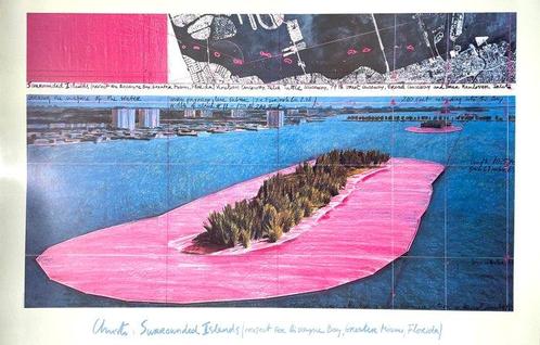 Christo - Surrounded Islands (Miami) - Achenbach licensed, Antiek en Kunst, Kunst | Tekeningen en Fotografie