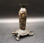 Kaarsenhouder Meiji Metalwork, goud- en zilverinleg met