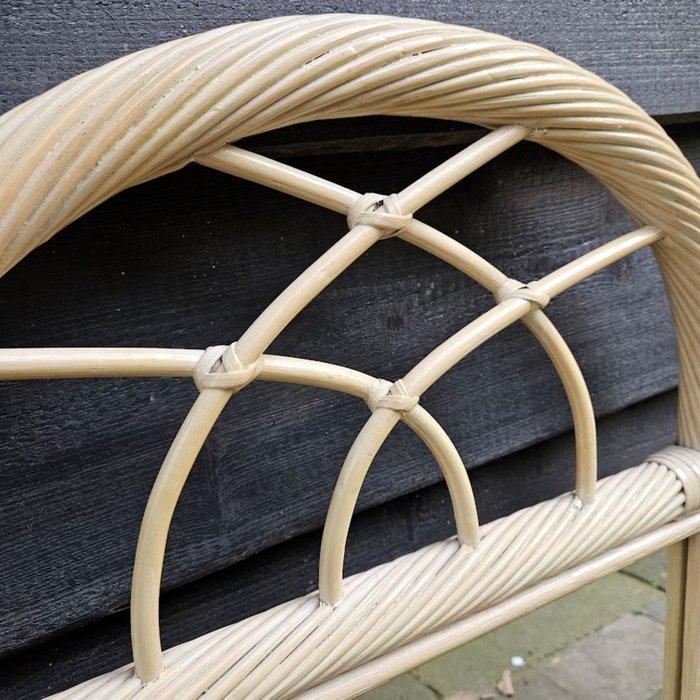 Wandspiegel - Rattan - Boogvormige spiegel boho Ibiza, Antiek en Kunst, Kunst | Designobjecten