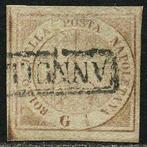 Italiaanse oude staten - Napels 1858 - Halfkorrelige, Postzegels en Munten, Postzegels | Europa | Italië, Gestempeld