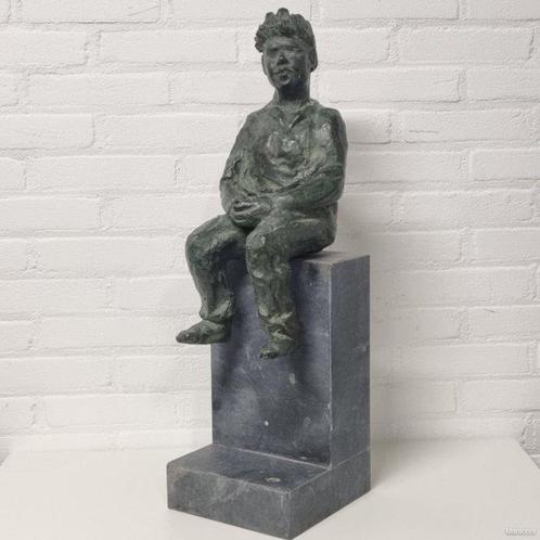 Marijke Drost (1938) - Sculpture, Zittende man - 66 cm -, Antiek en Kunst, Kunst | Schilderijen | Modern