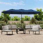vidaXL Parasol dubbel dak 449x265 cm azuurblauw, Tuin en Terras, Verzenden, Nieuw