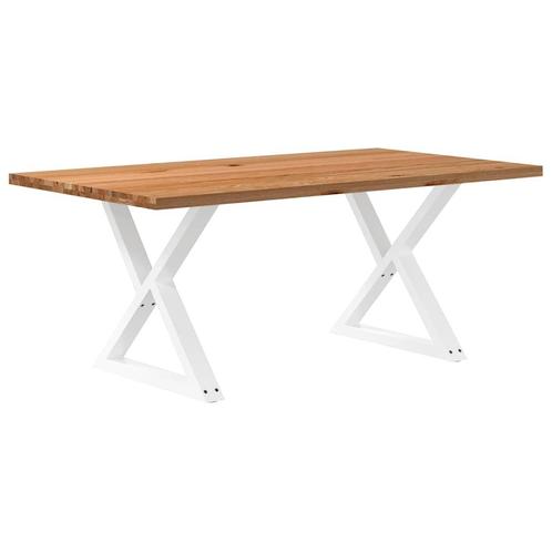 vidaXL Eettafel rechthoekig 180x100x74 cm massief eikenhout, Huis en Inrichting, Tafels | Eettafels, Nieuw, Verzenden