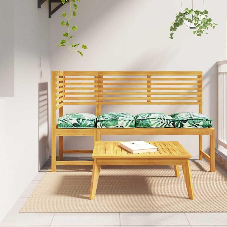 vidaXL Palletkussen voor zitting 4 pcs Bladpatroon 40 x 40 x, Huis en Inrichting, Woonaccessoires | Kussens, Nieuw, Verzenden