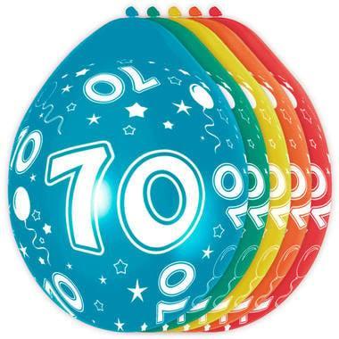 Ballonnen 70 Jaar Versiering 30cm 5st, Hobby en Vrije tijd, Feestartikelen, Nieuw, Verzenden