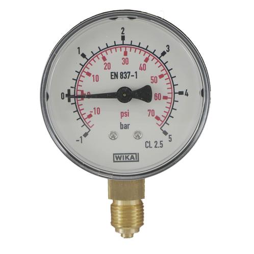 1..5 Bar Manometer Kunststof/Messing 63 mm Klasse 2.5, Doe-het-zelf en Bouw, Overige Doe-Het-Zelf en Bouw, Verzenden