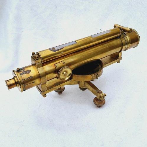 Waterpas (optisch instrument) - Waterpasinstrument op kompas, Antiek en Kunst, Antiek | Wandborden en Tegels