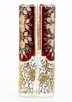 Moser & Söhne Art Nouveau Enamelled-Engraved Glass Vase 1910, Antiek en Kunst