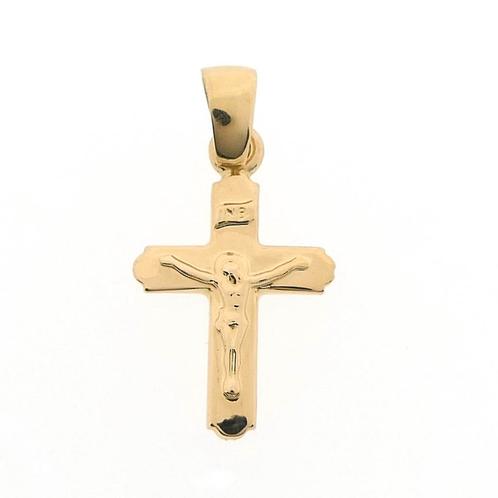 Gouden hanger van kruis met corpus | INRI (religieus), Handtassen en Accessoires, Bedels, Gebruikt, Overige merken, Goud, Ophalen of Verzenden