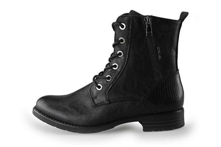 Tom Tailor Veterboots in maat 40 Zwart | 5% korting, Kleding | Dames, Schoenen, Zwart, Zo goed als nieuw, Overige typen, Verzenden