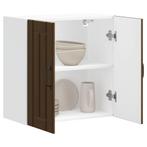 vidaXL Keukenwandkast Lucca bewerkt hout bruin eikenkleur, Huis en Inrichting, Kasten | Overige, Verzenden, Nieuw