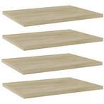 vidaXL Wandschappen 4 st 40x30x1,5 cm bewerkt hout sonoma, Huis en Inrichting, Woonaccessoires | Wandplanken en Boekenplanken