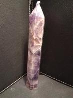 Natural Amethyst tower - dream amethyst - 15 x 2.2 cm - hexa, Collections, Verzenden