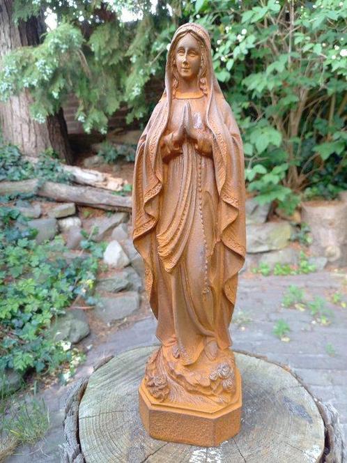 Beeld, Saint Mary the Virgin - 38 cm - Gietijzer, Antiek en Kunst, Antiek | Boeken en Manuscripten