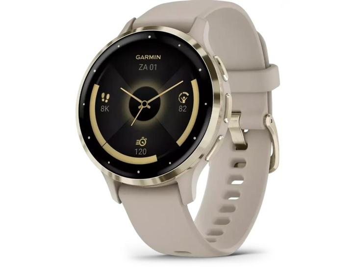 Garmin Venu 3S - Smartwatch - AMOLED-scherm 1,2 - Goud, Huis en Inrichting, Woonaccessoires | Overige, Zo goed als nieuw, Verzenden