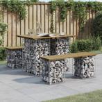 vidaXL Tuinbank schanskorfontwerp 100x70x72 cm geïmpregneerd, Verzenden, Nieuw
