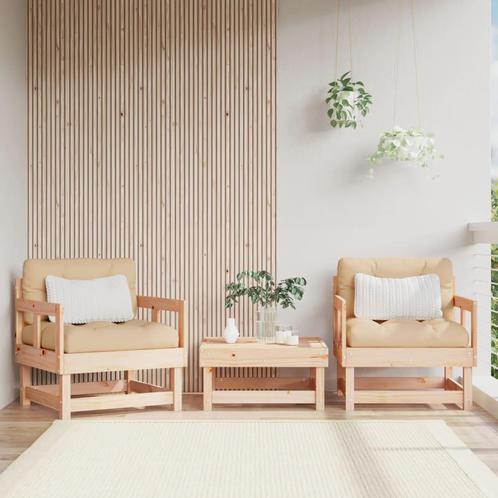 vidaXL Tuinstoelen 2 st massief grenenhout, Tuin en Terras, Tuinsets en Loungesets, Nieuw, Verzenden