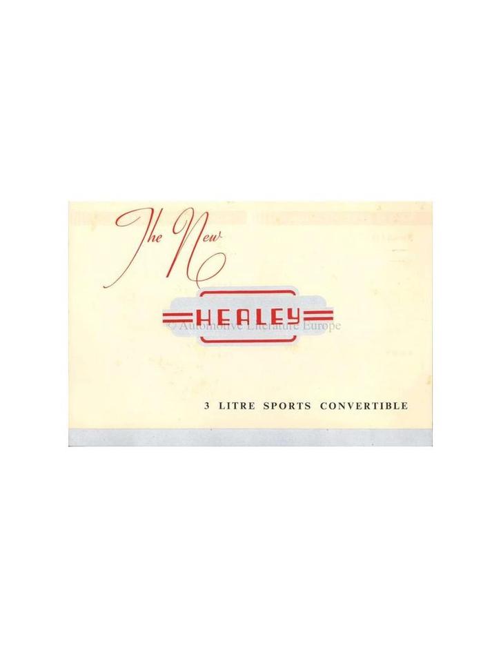 1952 AUSTIN HEALEY 3 LITRE SPORTS CONVERTIBLE BROCHURE ENG.., Boeken, Auto's | Folders en Tijdschriften, Ophalen of Verzenden