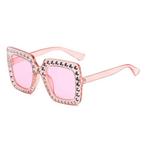 Oversized Mozaïek Zonnebril voor Dames - Retro Catwalk Bril, Bijoux, Sacs & Beauté, Verzenden