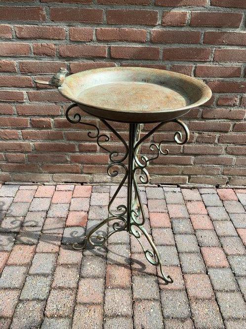Vogelbad - Metaal - Vogelbad / voederschaal, Antiek en Kunst, Curiosa en Brocante