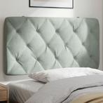 vidaXL Hoofdbordkussen 100 cm velvet lichtgrijs, Verzenden, Nieuw
