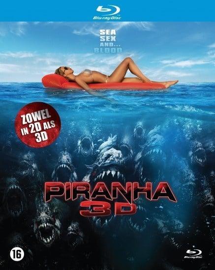 Piranha 2D en 3D (blu-ray tweedehands film), Cd's en Dvd's, Blu-ray, Ophalen of Verzenden