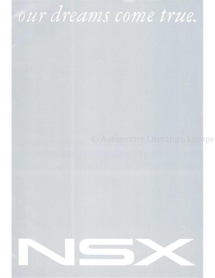 1996 HONDA NSX BROCHURE JAPANS, Boeken, Auto's | Folders en Tijdschriften, Ophalen of Verzenden