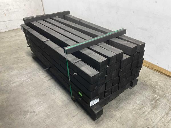 Veiling - 15x Vuren paal geschaafd zwart geïmpregneerd 250x, Tuin en Terras, Palen, Balken en Planken