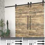 vidaXL Hardwaresets voor schuifdeuren 2 st 200 cm staal, Verzenden, Nieuw