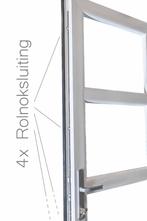 PVC Dubbele deur 3/4 glas Basic Plus b175xh204 cm wit, Nieuw, Glas, Ophalen of Verzenden, 120 cm of meer