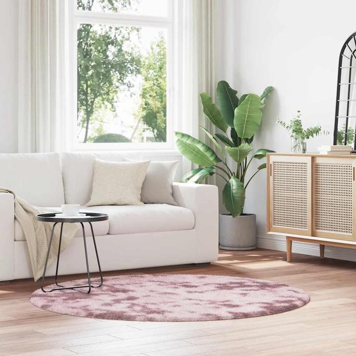 vidaXL Hoogpolig vloerkleed NAVARRA 160x160 cm polyester, Huis en Inrichting, Stoffering | Tapijten en Vloerkleden, Nieuw, Verzenden