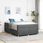 vidaXL Bedframe met matras met matras Donkergrijs 160 x 200, Verzenden, Nieuw