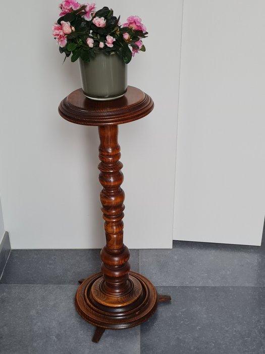 Bijzettafel - Antieke houten plantenzuil / piedestal in, Antiek en Kunst, Curiosa en Brocante