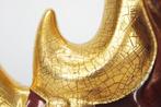 Tafellamp - Uniek Thephanom in rood glazuur en goud craquelé, Nieuw