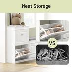 2dekans | SoBuy FSR78-W Schoenenkast Met 2 Kleppen, Ophalen of Verzenden