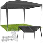 tectake® Paviljoentent - Open partytent 3x3 m - Grijs - Zond, Tuin en Terras, Verzenden, Nieuw